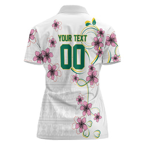 Custom Cameroon Red Stinkwood Floral Women Polo Shirt Africa Women’s Football Champion Series 2026