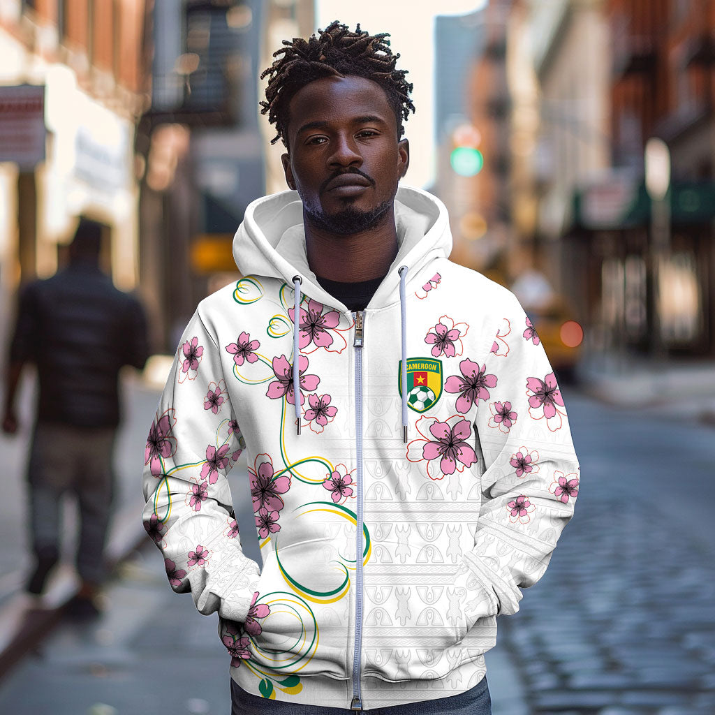 Custom Cameroon Red Stinkwood Floral Zip Hoodie Africa Women’s Football Champion Series 2026