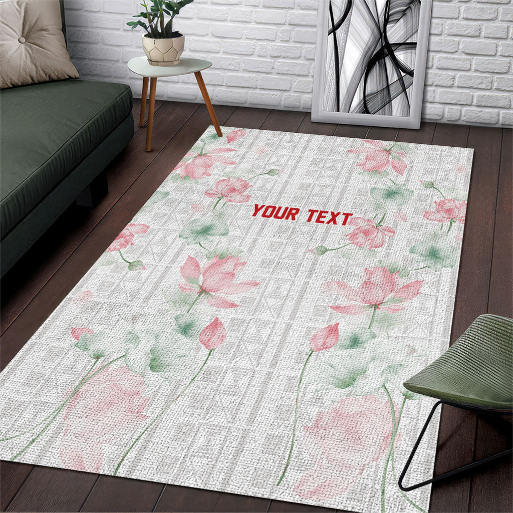 Custom Malawi Lotus Floral Area Rug Africa Women’s Football Champion Series 2026