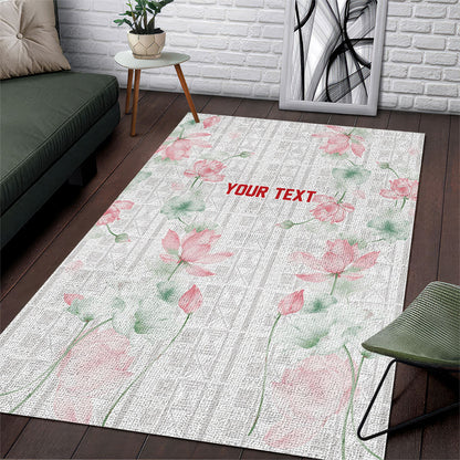 Custom Malawi Lotus Floral Area Rug Africa Women’s Football Champion Series 2026