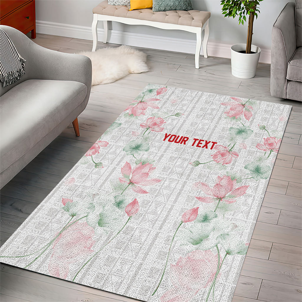 Custom Malawi Lotus Floral Area Rug Africa Women’s Football Champion Series 2026
