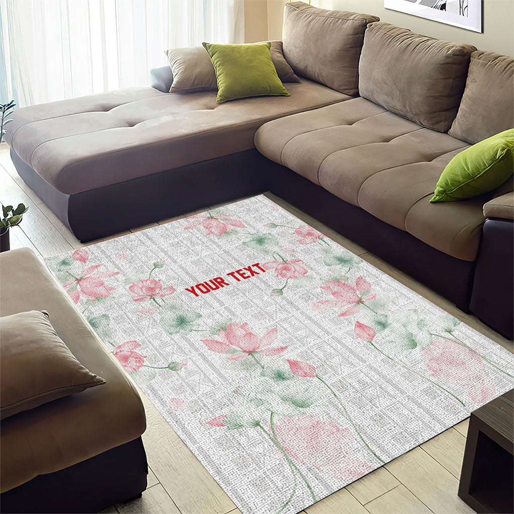 Custom Malawi Lotus Floral Area Rug Africa Women’s Football Champion Series 2026