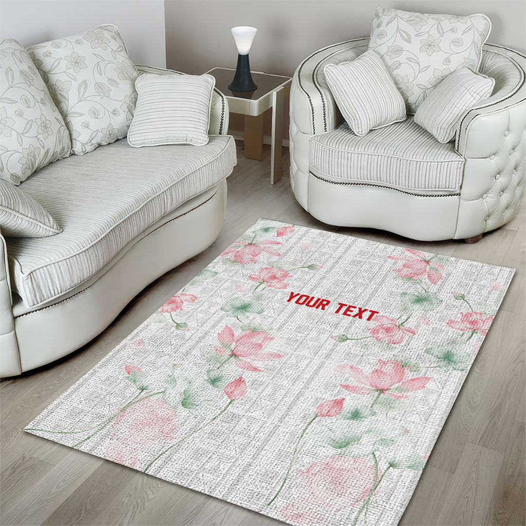 Custom Malawi Lotus Floral Area Rug Africa Women’s Football Champion Series 2026