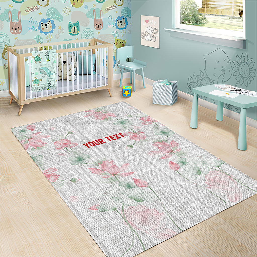 Custom Malawi Lotus Floral Area Rug Africa Women’s Football Champion Series 2026