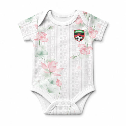 Custom Malawi Lotus Floral Baby Onesie Africa Women’s Football Champion Series 2026