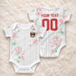 Custom Malawi Lotus Floral Baby Onesie Africa Women’s Football Champion Series 2026