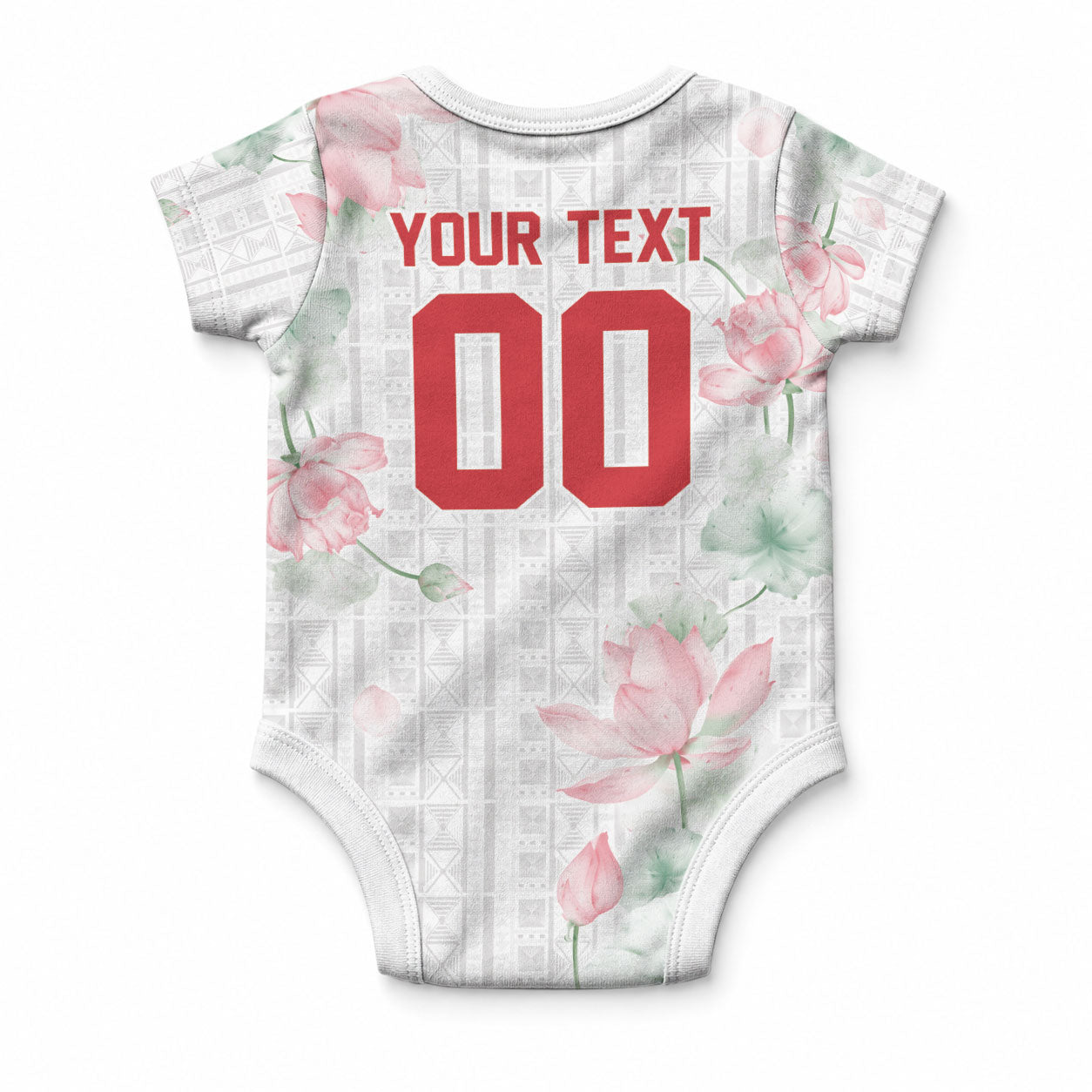 Custom Malawi Lotus Floral Baby Onesie Africa Women’s Football Champion Series 2026