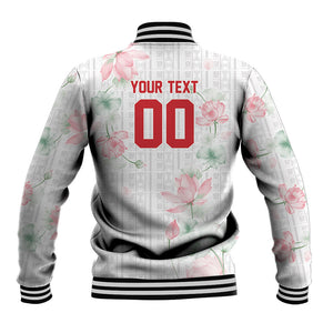 Custom Malawi Lotus Floral Baseball Jacket Africa Women’s Football Champion Series 2026