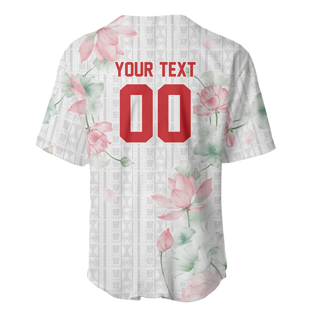 Custom Malawi Lotus Floral Baseball Jersey Africa Women’s Football Champion Series 2026