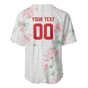Custom Malawi Lotus Floral Baseball Jersey Africa Women’s Football Champion Series 2026