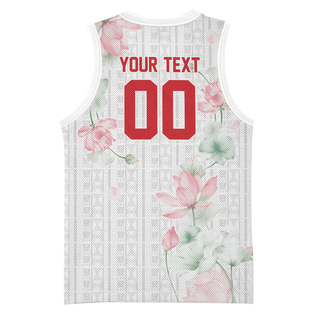 Custom Malawi Lotus Floral Basketball Jersey Africa Women’s Football Champion Series 2026