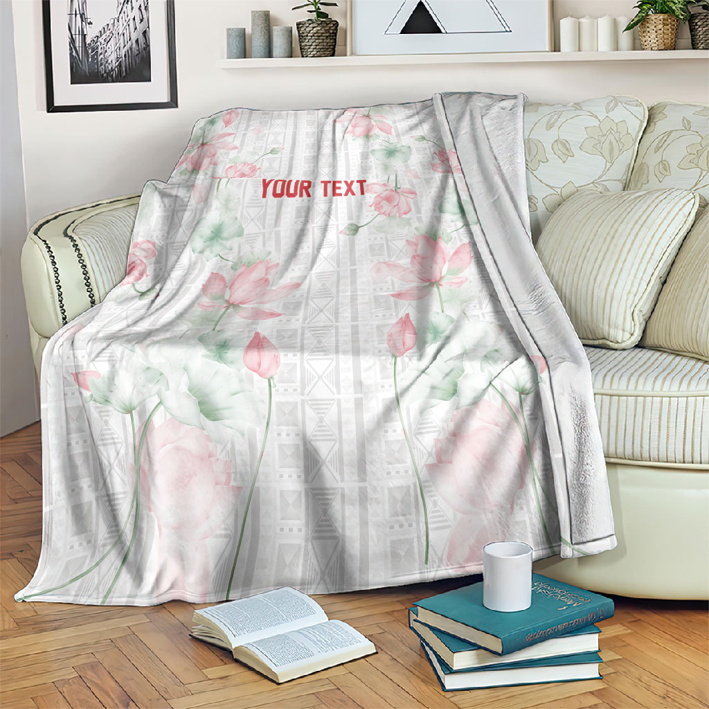 Custom Malawi Lotus Floral Blanket Africa Women’s Football Champion Series 2026