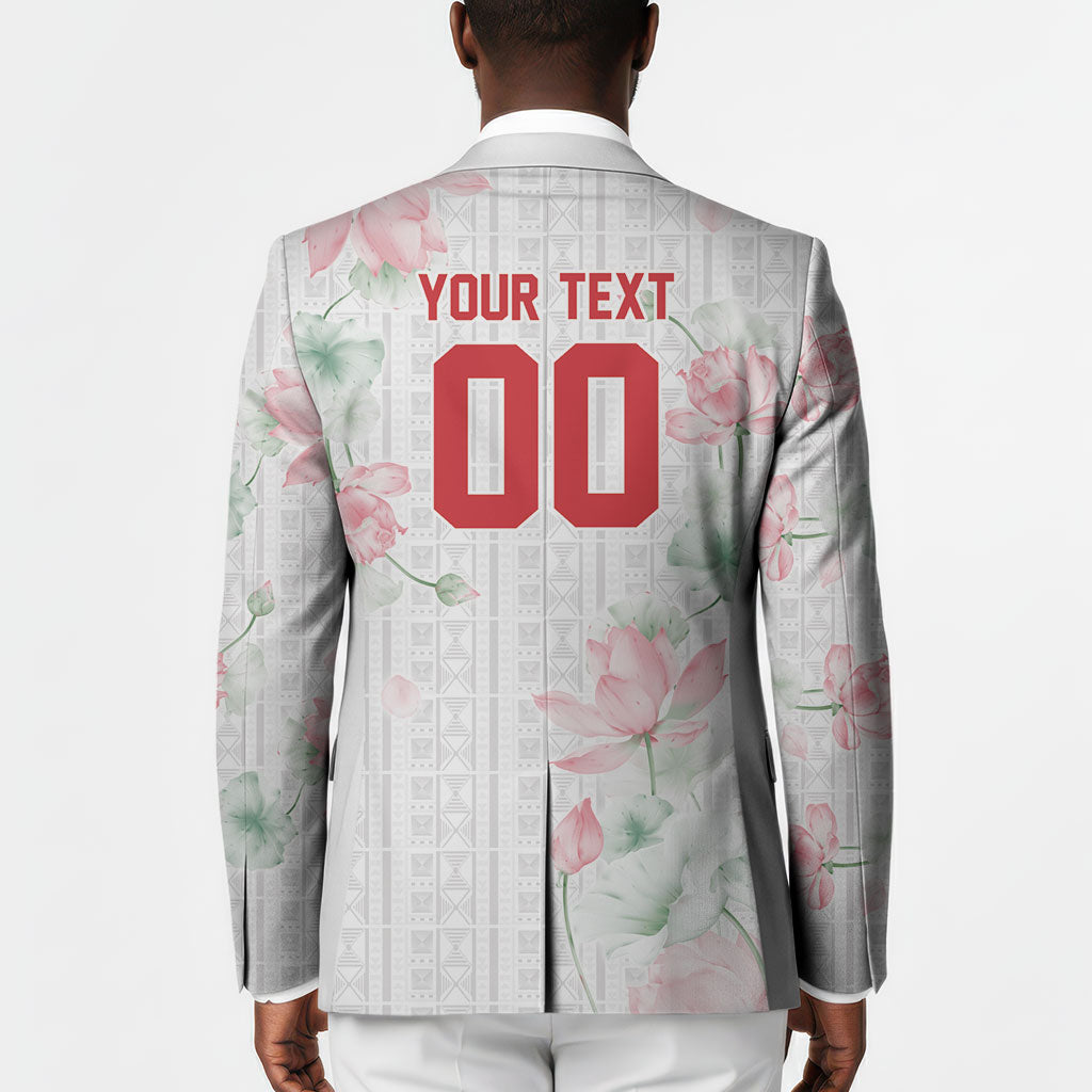 Custom Malawi Lotus Floral Blazer Africa Women’s Football Champion Series 2026