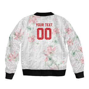Custom Malawi Lotus Floral Bomber Jacket Africa Women’s Football Champion Series 2026