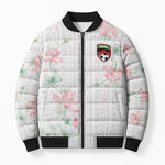 Custom Malawi Lotus Floral Bomber Puffer Jacket Africa Women’s Football Champion Series 2026