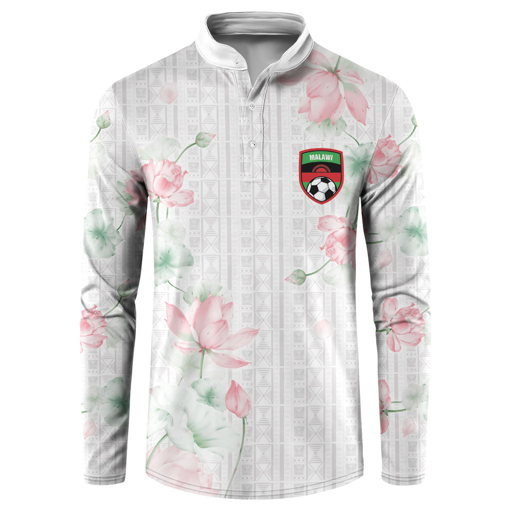 Custom Malawi Lotus Floral Button Sweatshirt Africa Women’s Football Champion Series 2026