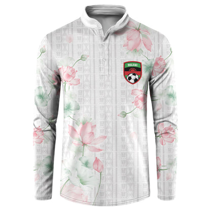 Custom Malawi Lotus Floral Button Sweatshirt Africa Women’s Football Champion Series 2026
