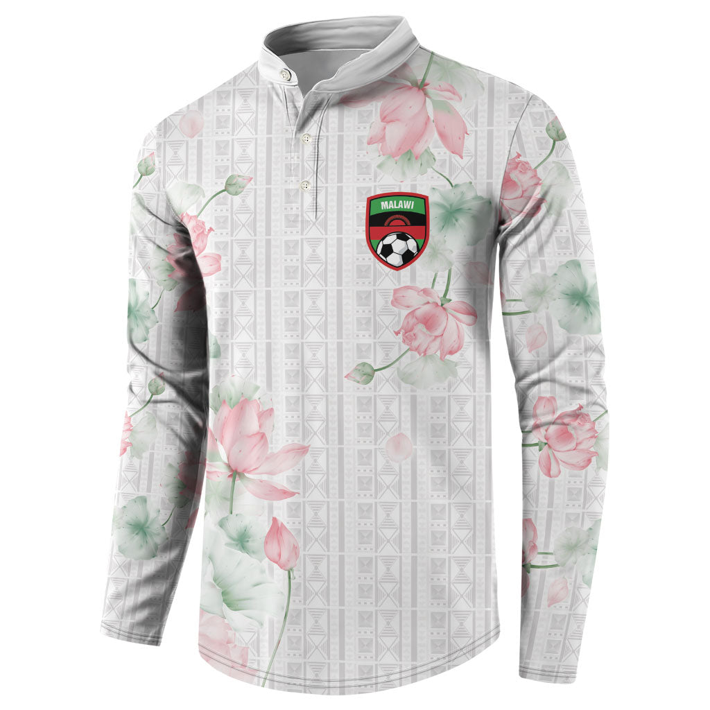 Custom Malawi Lotus Floral Button Sweatshirt Africa Women’s Football Champion Series 2026