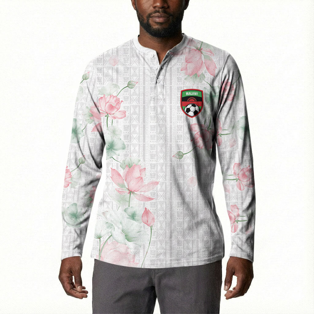 Custom Malawi Lotus Floral Button Sweatshirt Africa Women’s Football Champion Series 2026