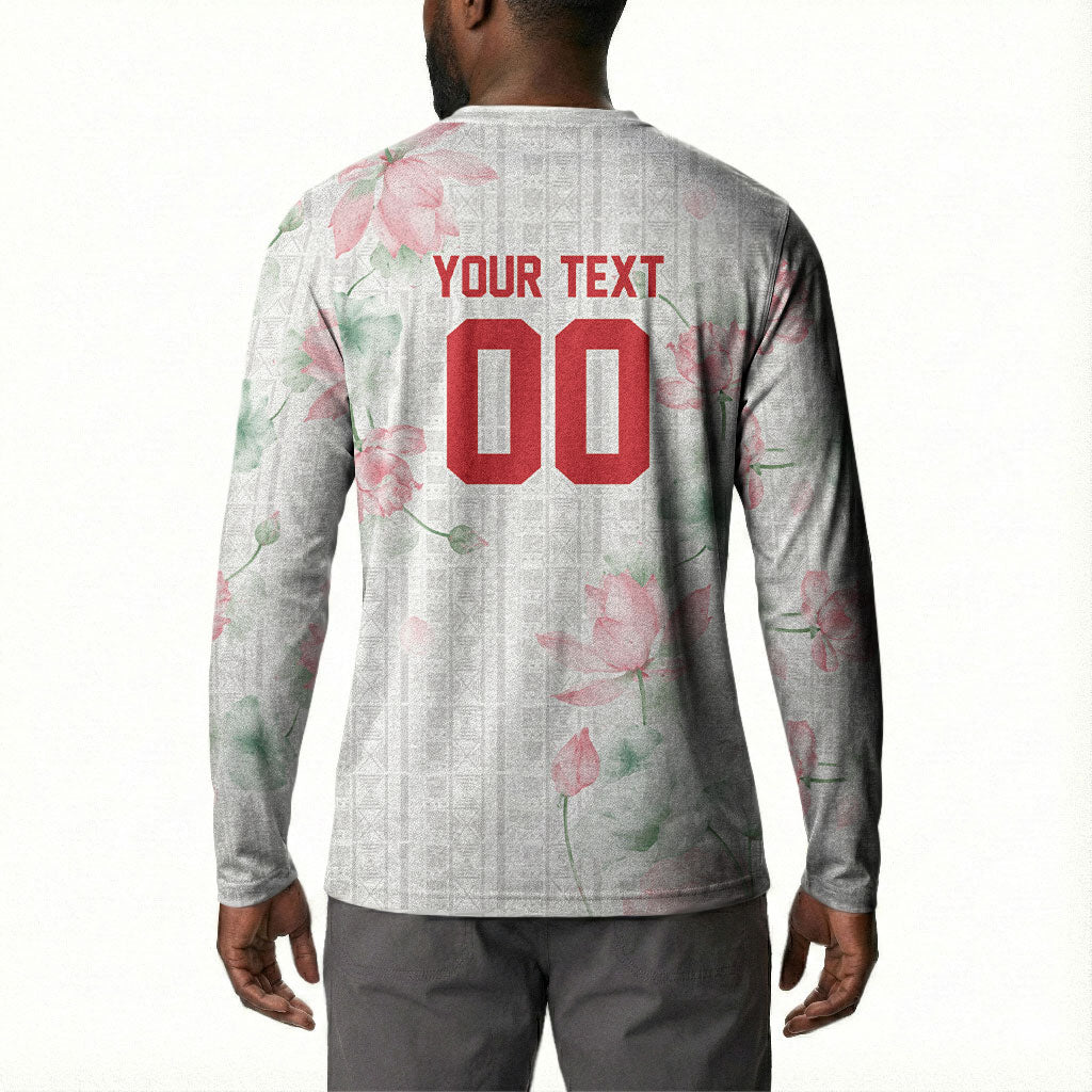 Custom Malawi Lotus Floral Button Sweatshirt Africa Women’s Football Champion Series 2026