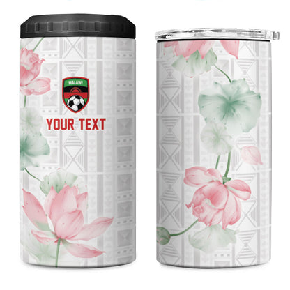 Custom Malawi Lotus Floral 4 in 1 Can Cooler Tumbler Africa Women’s Football Champion Series 2026