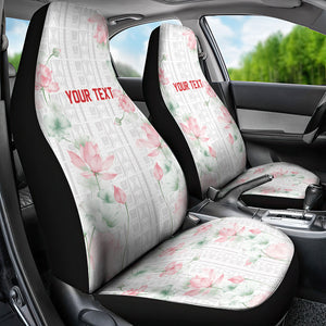 Custom Malawi Lotus Floral Car Seat Cover Africa Women’s Football Champion Series 2026