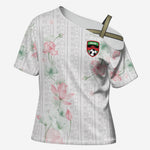 Custom Malawi Lotus Floral Cross Shoulder Shirt Africa Women’s Football Champion Series 2026