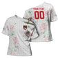 Custom Malawi Lotus Floral Cross Shoulder Shirt Africa Women’s Football Champion Series 2026