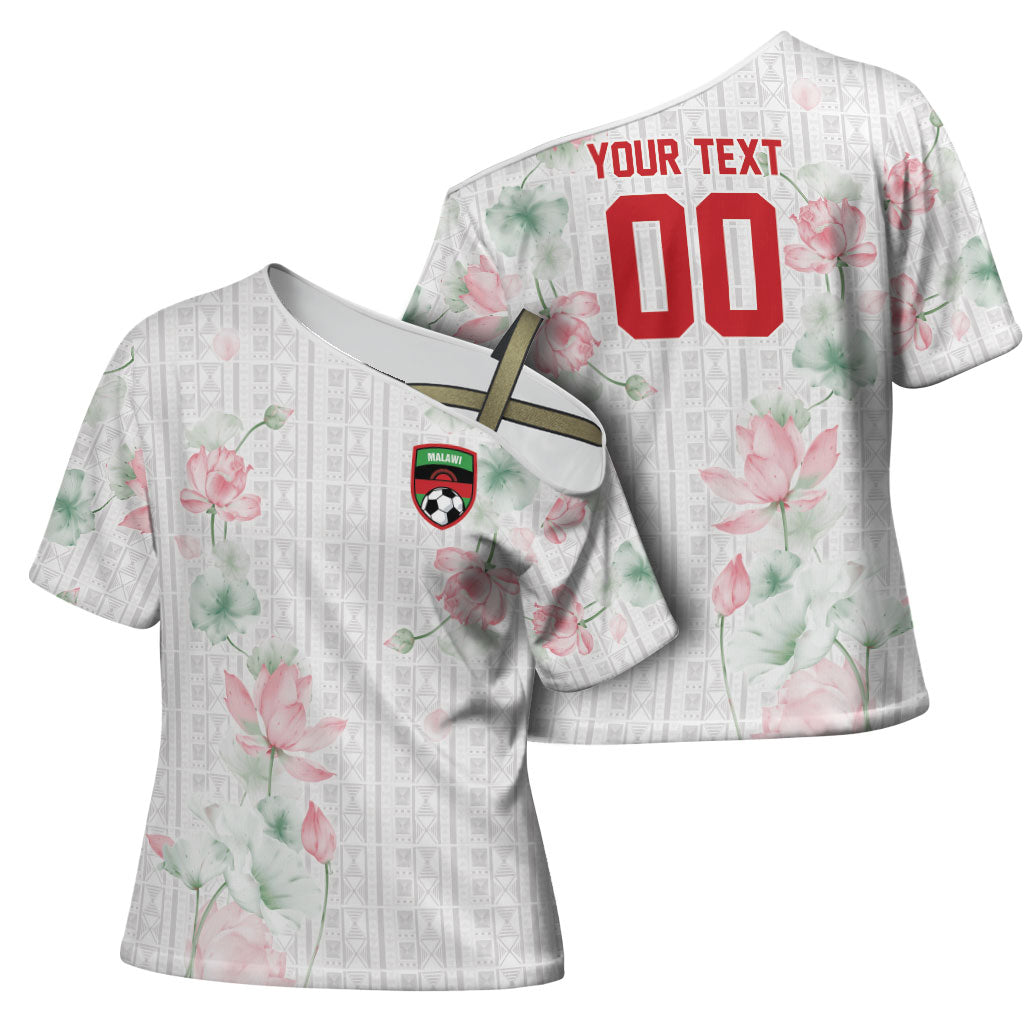 Custom Malawi Lotus Floral Cross Shoulder Shirt Africa Women’s Football Champion Series 2026