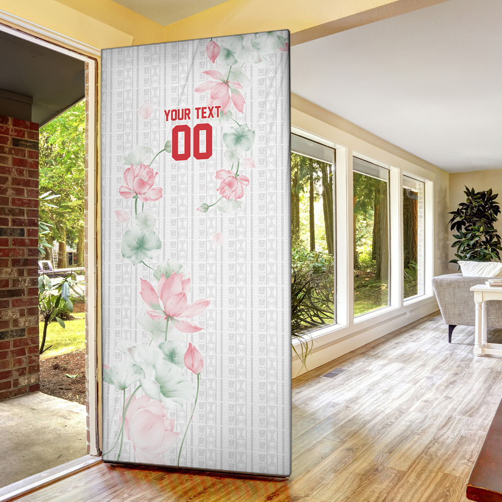 Custom Malawi Lotus Floral Door Cover Africa Women’s Football Champion Series 2026