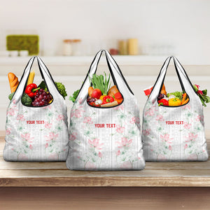 Custom Malawi Lotus Floral Grocery Bag Africa Women’s Football Champion Series 2026