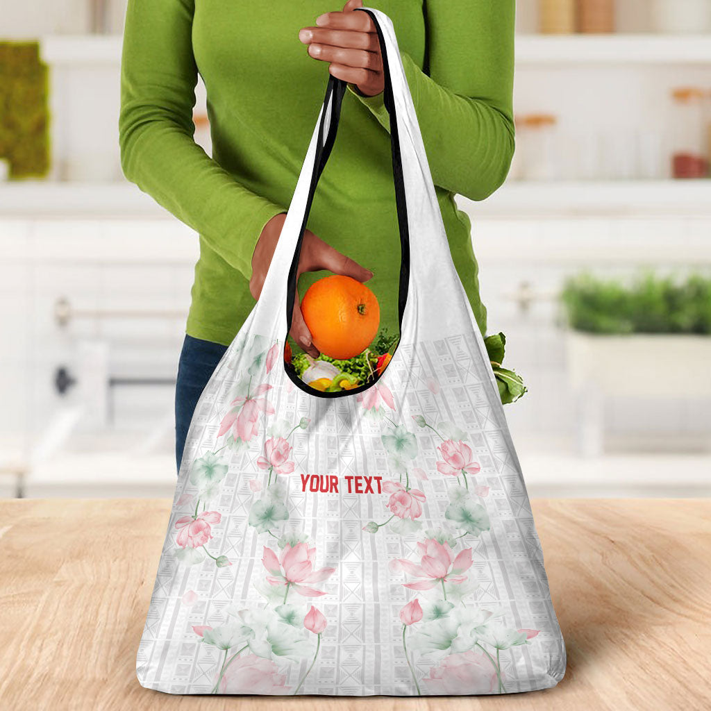 Custom Malawi Lotus Floral Grocery Bag Africa Women’s Football Champion Series 2026