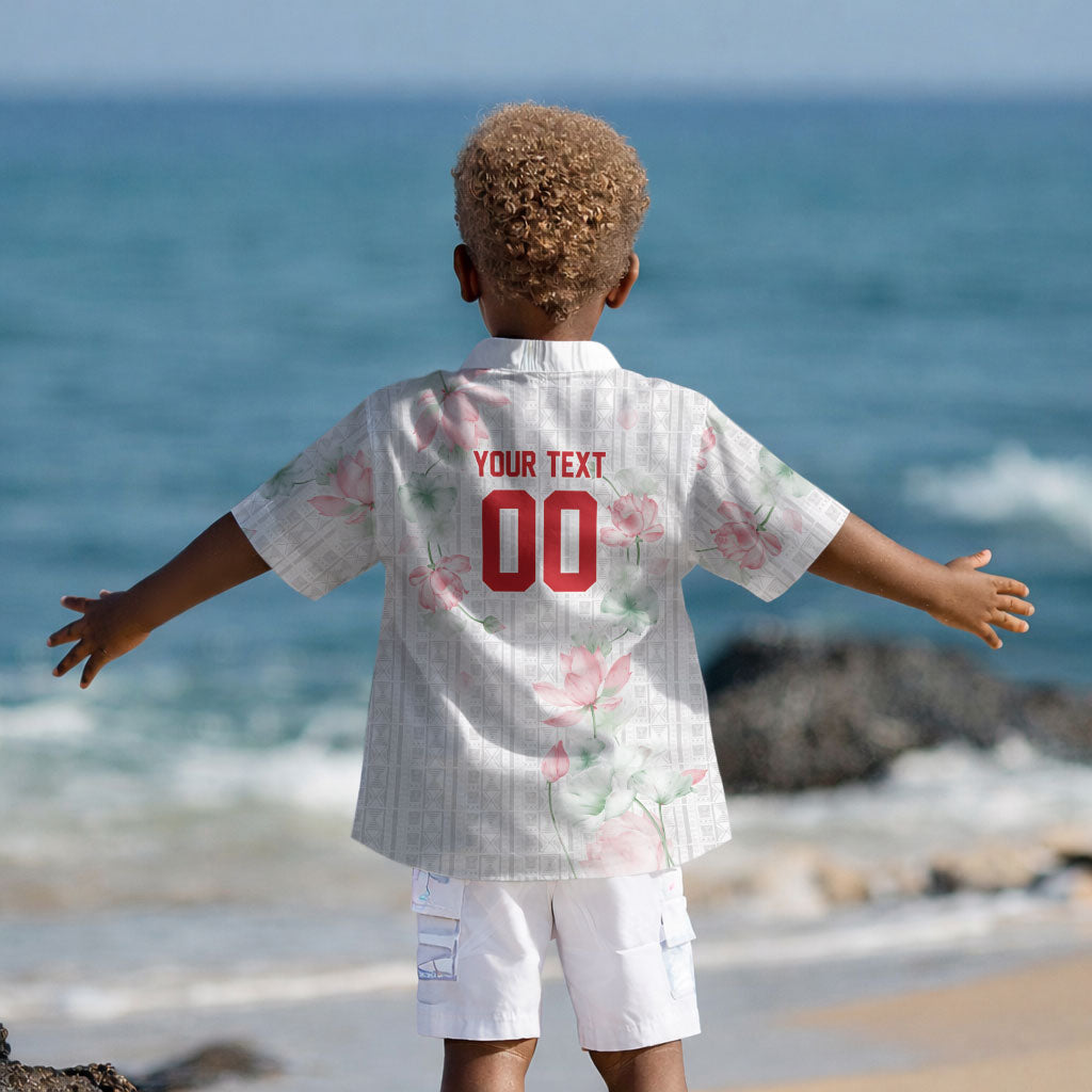 Custom Malawi Lotus Floral Kid Hawaiian Shirt Africa Women’s Football Champion Series 2026