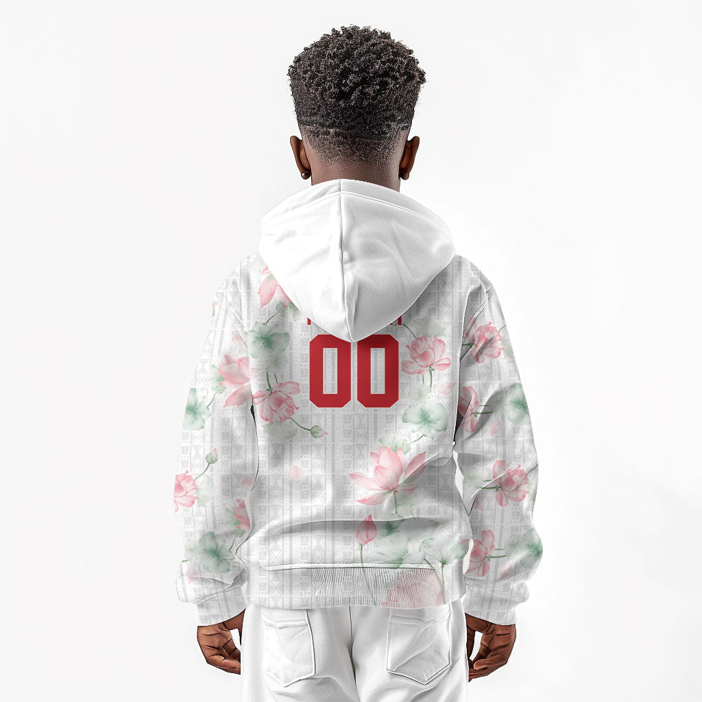 Custom Malawi Lotus Floral Kid Hoodie Africa Women’s Football Champion Series 2026