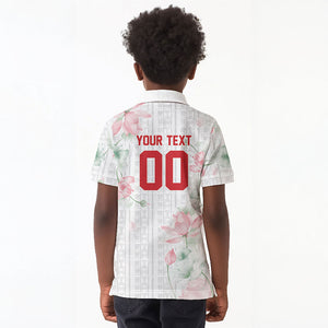 Custom Malawi Lotus Floral Kid Polo Shirt Africa Women’s Football Champion Series 2026