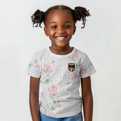 Custom Malawi Lotus Floral Kid T shirt Africa Women’s Football Champion Series 2026