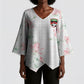 Custom Malawi Lotus Floral Kimono Sleeve Blouse Africa Women’s Football Champion Series 2026
