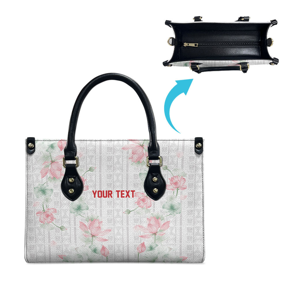 Custom Malawi Lotus Floral Leather Bag Africa Women’s Football Champion Series 2026