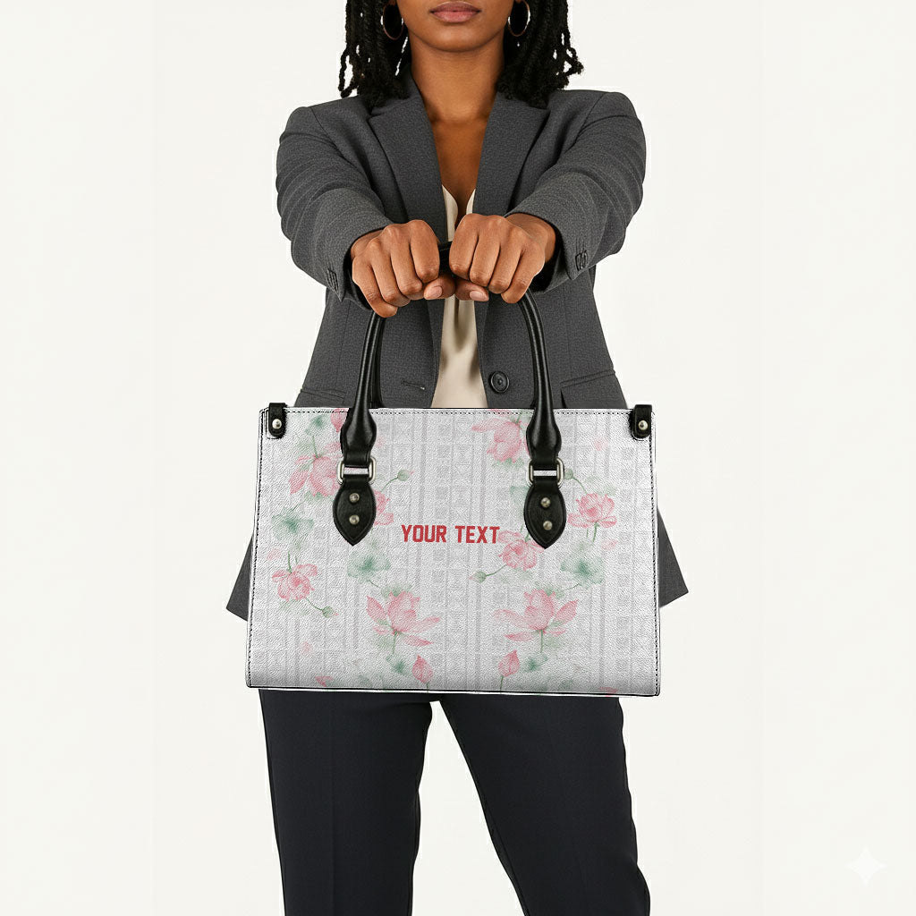 Custom Malawi Lotus Floral Leather Bag Africa Women’s Football Champion Series 2026