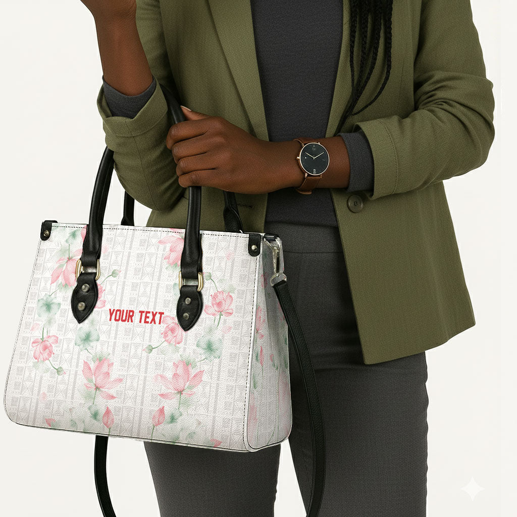 Custom Malawi Lotus Floral Leather Bag Africa Women’s Football Champion Series 2026