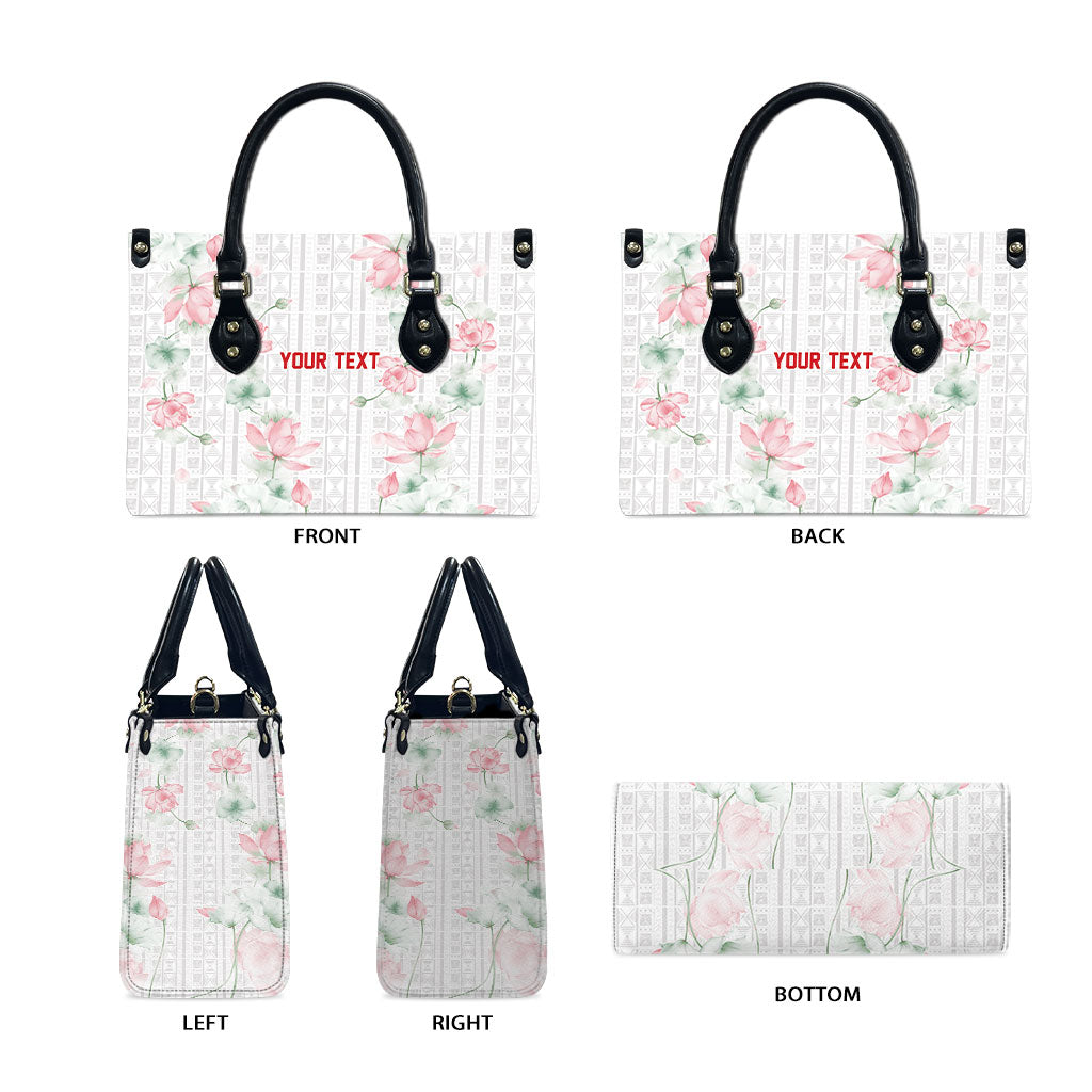 Custom Malawi Lotus Floral Leather Bag Africa Women’s Football Champion Series 2026