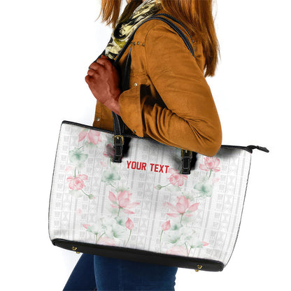 Custom Malawi Lotus Floral Leather Tote Bag Africa Women’s Football Champion Series 2026