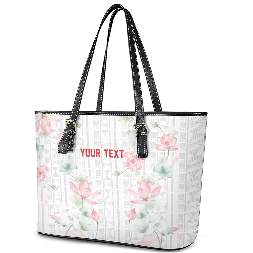 Custom Malawi Lotus Floral Leather Tote Bag Africa Women’s Football Champion Series 2026
