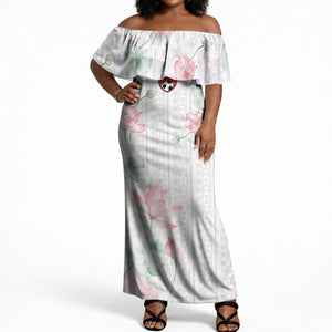 Custom Malawi Lotus Floral Off Shoulder Maxi Dress Africa Women’s Football Champion Series 2026