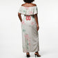 Custom Malawi Lotus Floral Off Shoulder Maxi Dress Africa Women’s Football Champion Series 2026
