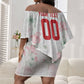 Custom Malawi Lotus Floral Off Shoulder Short Dress Africa Women’s Football Champion Series 2026