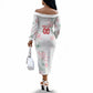 Custom Malawi Lotus Floral Off The Shoulder Long Sleeve Dress Africa Women’s Football Champion Series 2026
