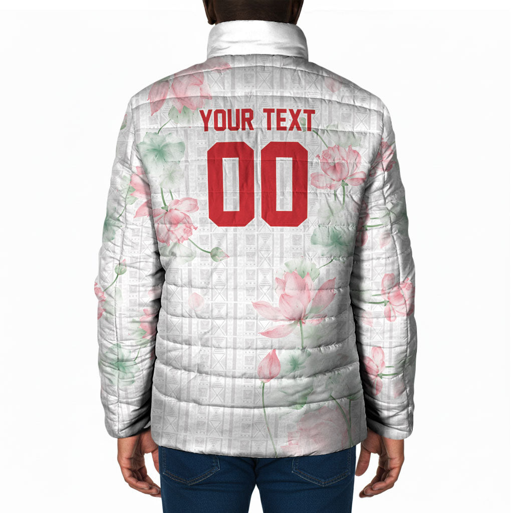 Custom Malawi Lotus Floral Padded Jacket Africa Women’s Football Champion Series 2026