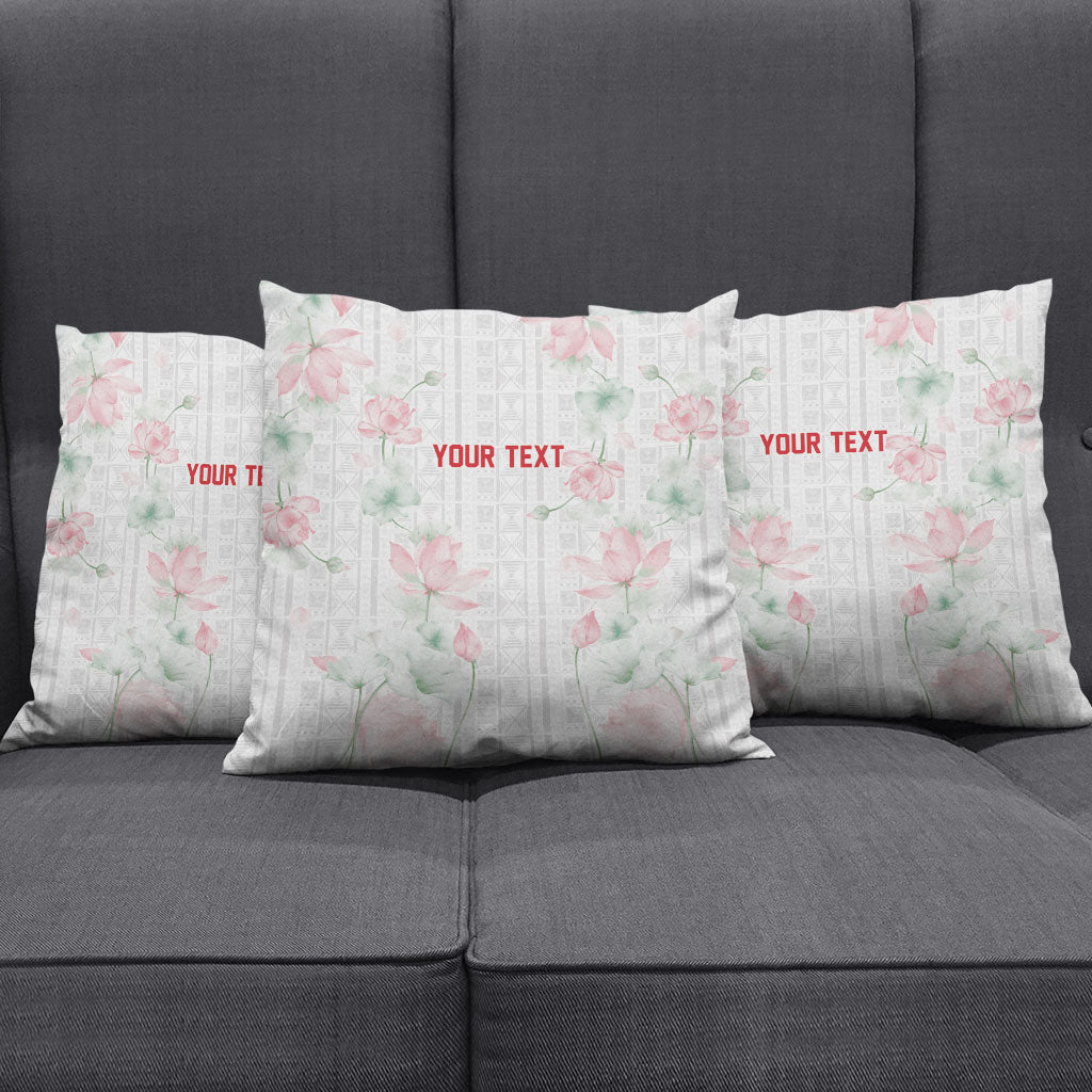 Custom Malawi Lotus Floral Pillow Cover Africa Women’s Football Champion Series 2026