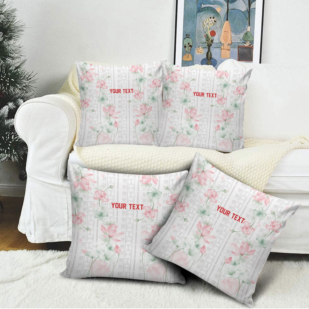 Custom Malawi Lotus Floral Pillow Cover Africa Women’s Football Champion Series 2026